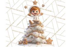 Christmas Tree Clipart PNG Cute Characters for Holiday Craft Product Image 2