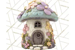 Cottagecore Birdhouse Clipart PNG, Whimsical Fairy Houses Product Image 4