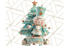 Christmas Tree Clipart PNG Cute Characters for Holiday Craft Product Image 3
