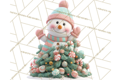 Christmas Tree Clipart PNG Cute Characters for Holiday Craft Product Image 3