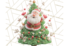 Christmas Tree Clipart PNG Cute Characters for Holiday Craft Product Image 5