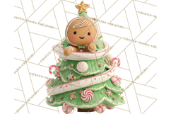 Christmas Tree Clipart PNG Cute Characters for Holiday Craft Product Image 3
