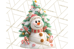 Christmas Tree Clipart PNG Cute Characters for Holiday Craft Product Image 4