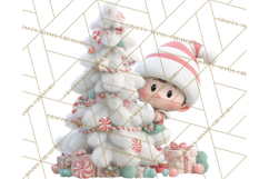 Christmas Tree Clipart PNG Cute Characters for Holiday Craft Product Image 5