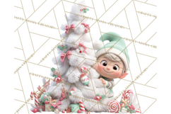 Christmas Tree Clipart PNG Cute Characters for Holiday Craft Product Image 2