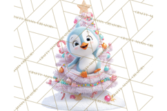 Christmas Tree Clipart PNG Cute Characters for Holiday Craft Product Image 4