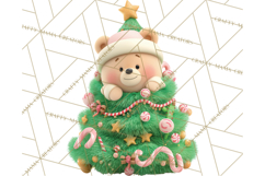 Christmas Tree Clipart PNG Cute Characters for Holiday Craft Product Image 4