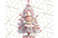 Christmas Tree Clipart PNG Cute Characters for Holiday Craft Product Image 3