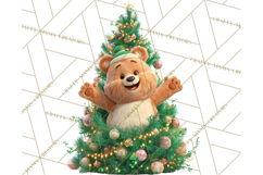 Christmas Tree Clipart PNG Cute Characters for Holiday Craft Product Image 3