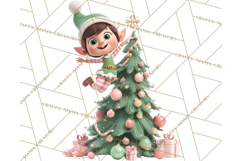 Christmas Tree Clipart PNG Cute Characters for Holiday Craft Product Image 5