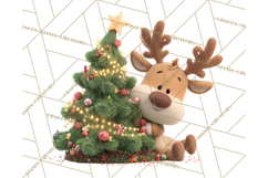 Christmas Tree Clipart PNG Cute Characters for Holiday Craft Product Image 5