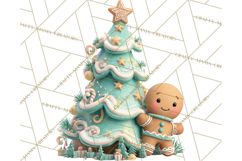 Christmas Tree Clipart PNG Cute Characters for Holiday Craft Product Image 2