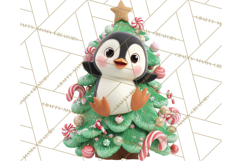 Christmas Tree Clipart PNG Cute Characters for Holiday Craft Product Image 3