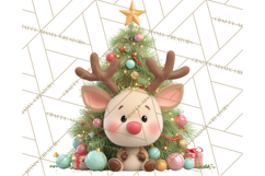 Christmas Tree Clipart PNG Cute Characters for Holiday Craft Product Image 2