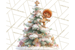 Christmas Tree Clipart PNG Cute Characters for Holiday Craft Product Image 4