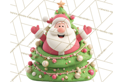 Christmas Tree Clipart PNG Cute Characters for Holiday Craft Product Image 3