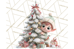 Christmas Tree Clipart PNG Cute Characters for Holiday Craft Product Image 4