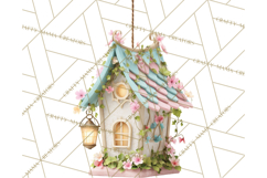 Cottagecore Birdhouse Clipart PNG, Whimsical Fairy Houses Product Image 5