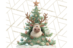 Christmas Tree Clipart PNG Cute Characters for Holiday Craft Product Image 5