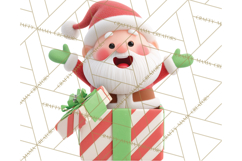 Christmas Characters in Gift Boxes PNG Clipart Product Image 2