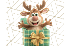 Christmas Characters in Gift Boxes PNG Clipart Product Image 3