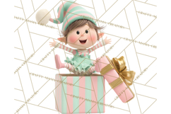 Christmas Characters in Gift Boxes PNG Clipart Product Image 5