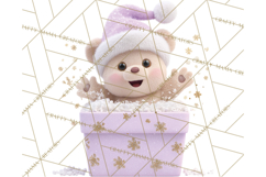 Christmas Characters in Gift Boxes PNG Clipart Product Image 2