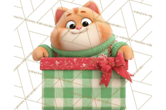 Christmas Characters in Gift Boxes PNG Clipart Product Image 4