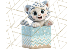 Christmas Characters in Gift Boxes PNG Clipart Product Image 3