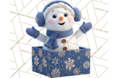 Christmas Characters in Gift Boxes PNG Clipart Product Image 3