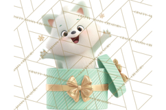 Christmas Characters in Gift Boxes PNG Clipart Product Image 4