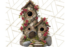 Cottagecore Birdhouse Clipart PNG, Whimsical Fairy Houses Product Image 3
