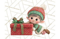 Christmas Characters in Gift Boxes PNG Clipart Product Image 5