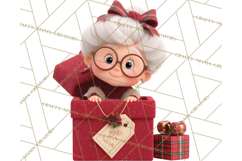 Christmas Characters in Gift Boxes PNG Clipart Product Image 4