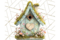 Cottagecore Birdhouse Clipart PNG, Whimsical Fairy Houses Product Image 4
