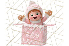 Christmas Characters in Gift Boxes PNG Clipart Product Image 3