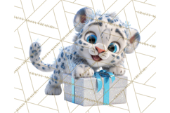 Christmas Characters in Gift Boxes PNG Clipart Product Image 5