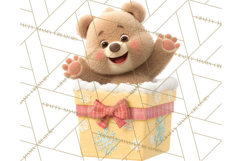 Christmas Characters in Gift Boxes PNG Clipart Product Image 4