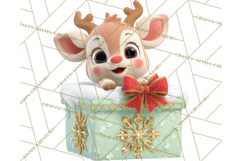 Christmas Characters in Gift Boxes PNG Clipart Product Image 5