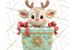 Christmas Characters in Gift Boxes PNG Clipart Product Image 2