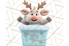 Christmas Characters in Gift Boxes PNG Clipart Product Image 4