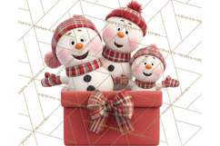 Christmas Characters in Gift Boxes PNG Clipart Product Image 5