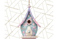 Cottagecore Birdhouse Clipart PNG, Whimsical Fairy Houses Product Image 3