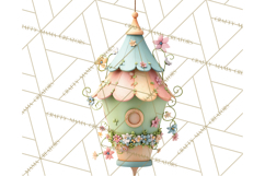 Cottagecore Birdhouse Clipart PNG, Whimsical Fairy Houses Product Image 2