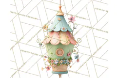Cottagecore Birdhouse Clipart PNG, Whimsical Fairy Houses Product Image 2