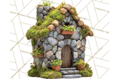 Cottagecore Birdhouse Clipart PNG, Whimsical Fairy Houses Product Image 3