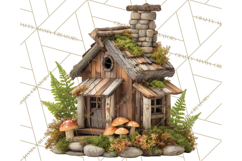 Cottagecore Birdhouse Clipart PNG, Whimsical Fairy Houses Product Image 4