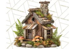 Cottagecore Birdhouse Clipart PNG, Whimsical Fairy Houses Product Image 4