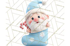 Christmas Stockings & Sleighs Clipart PNG Cute Holiday Product Image 4
