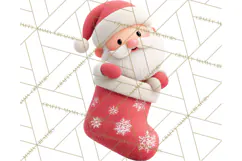 Christmas Stockings & Sleighs Clipart PNG Cute Holiday Product Image 5